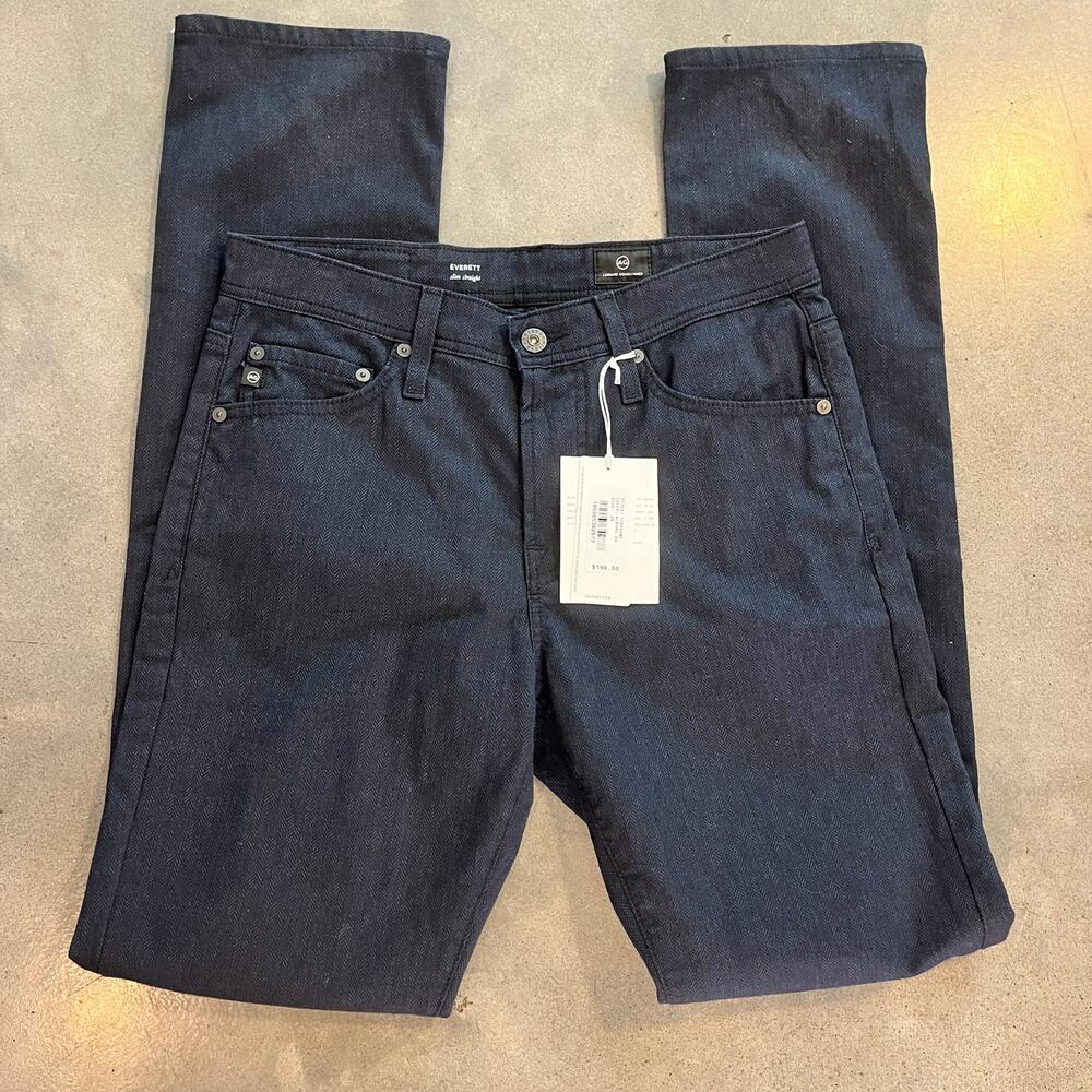 AG Adriano GoldSchmied Everett Slim Stright Albony dark blue men pant size 29x34